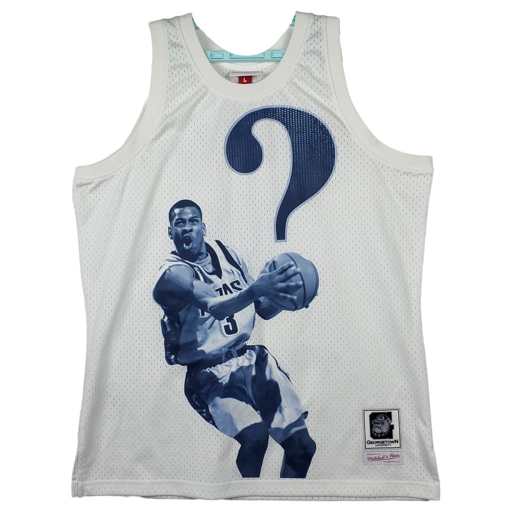 Allen Iverson Georgetown Hoyas Mitchell & Ness NCAA Large Jersey White #3 New